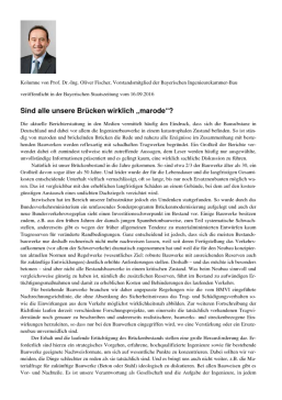 Sind/ unsere Brueecken Marode / 16/09/2016 / Prof. Dr. Oliver Fischer