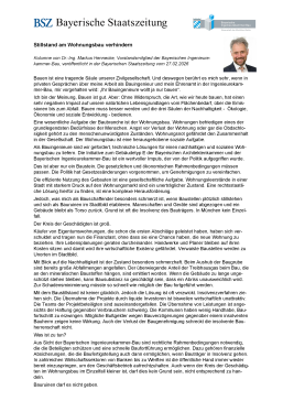 Stillstand am Wohnungsbau verhindern / 27/02/2026 / Dr.-Ing. Markus Hennecke