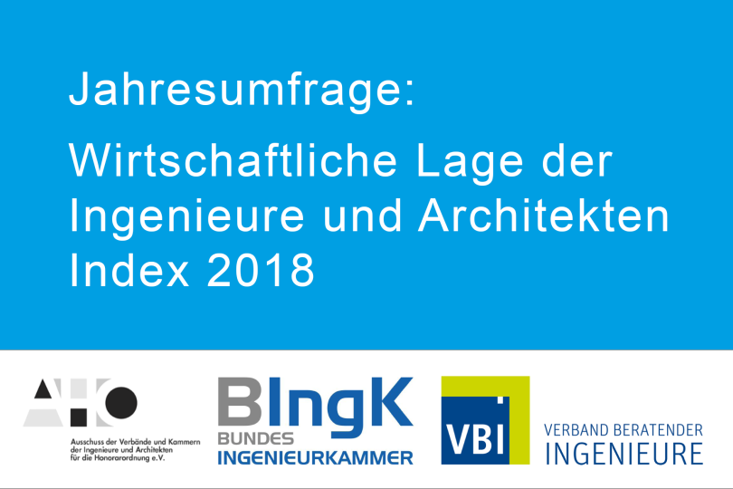 Umfrage zur wirtschaftlichen Lage der Ingenieure und Architekten - Index 2018