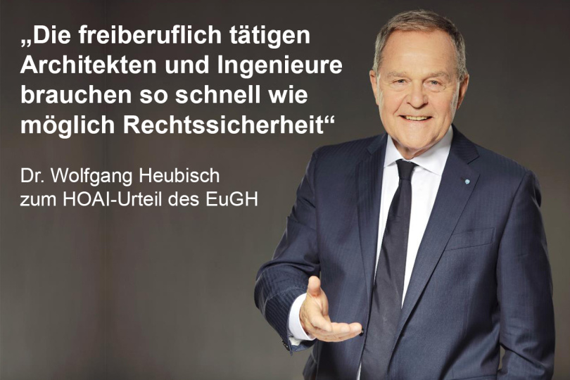 Wolfgang Heubisch kritisiert EuGH-Urteil zur HOAI