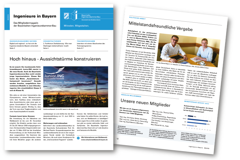 Mitgliedermagazin "Ingenieure in Bayern": September-Ausgabe jetzt online