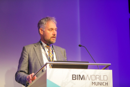 Dr. Markus Hennecke, Vorstandsmitglied der Bayerischen Ingenieurekammer-Bau, bei der Eröffnung der BIM World MUNICH 2019