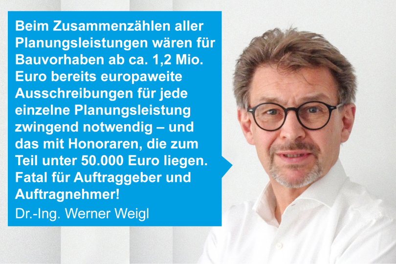 Interview mit Dr.-Ing. Werner Weigl zur Streichung des § 3 Abs. 7 Satz 2 VgV
