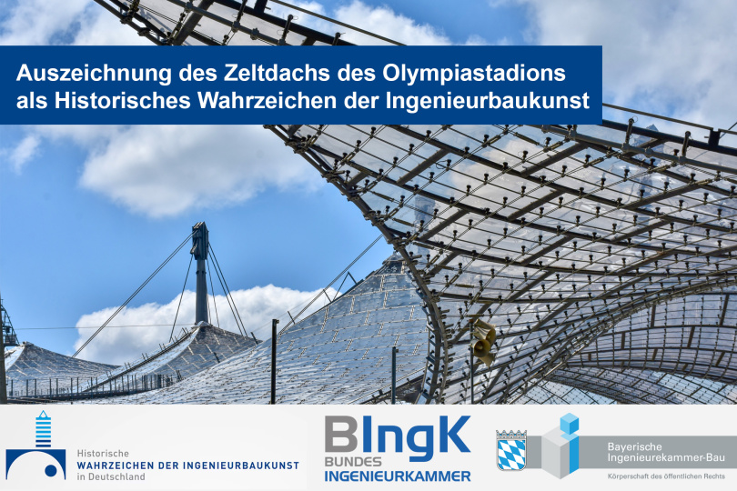 Zeltdach des Olympiastadions München als „Historisches Wahrzeichen der Ingenieurbaukunst in Deutschland“ ausgezeichnet