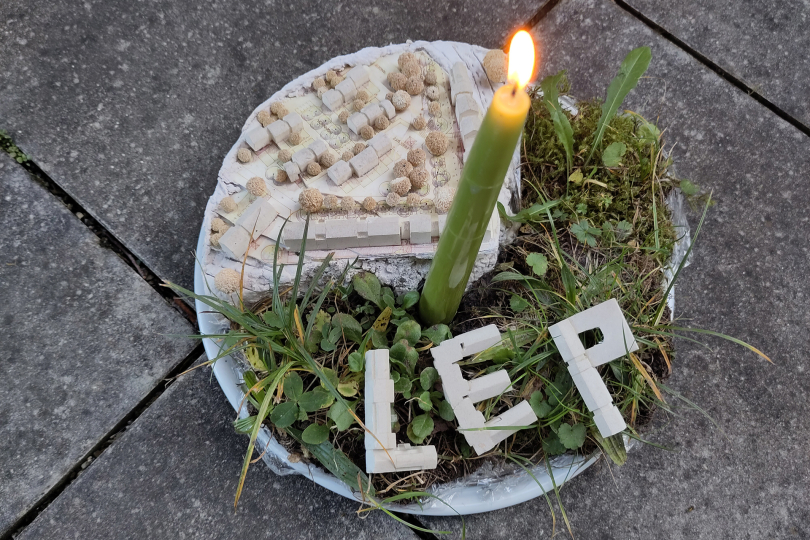 Flächenfraßtorte. Foto: Bayerische Architektenkamer