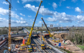 Autobahnkreuz Mainz Süd: Funktionaler Ersatzneubau der Nordbrücke. Foto: Günther Ortmann Fotografie