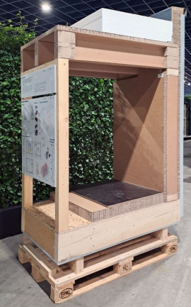 Ein Tinyhaus - fast vollständig aus Papier. Foto: ISM+D, Paper Construction and Design - Inés Burdiles / Montage: TU Darmstadt