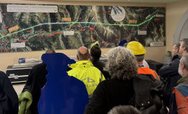 Die angehenden Bauingenieurinnen und Bauingenieure erhielten bei der Exkursion der TH Deggendorf einen tiefen Einblick in das Infrastrukturgroßprojekt Brenner Basistunnel. Foto: Sehlhoff GmbH