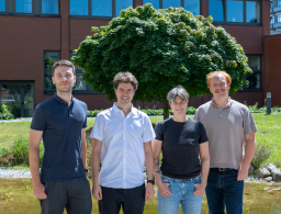 Das ConScope-Team (v.l.n.r.): Sven Wauschkuhn, Daniel Fontoura Barroso, Julia Hau, Niklas Epple. Quelle: BAM