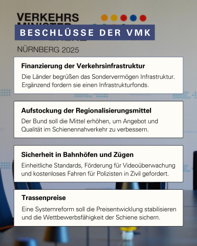 Verkehrsministerkonferenz - Beschlüsse