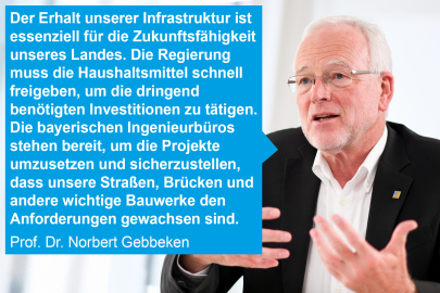 Prof. Dr. Norbert Gebbeken, Präsident der Bayerischen Ingenieurekammer-Bau