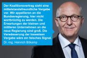 Bundesingenieurkammer fordert: Keine Verwässerung der losweisen Vergabe 