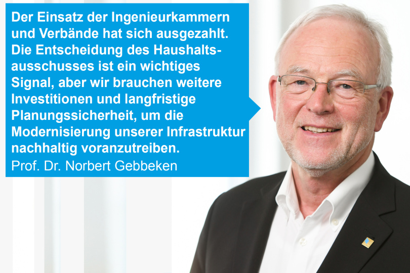 Kammern begrüßen Mittelfreigabe für Autobahn GmbH und fordern Planungssicherheit