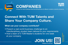 Bis 30.11.2025 bei der 1.000+ Projektwoche der TUM anmelden: www.1000plus.cit.tum.de