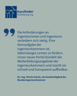 Dr.-Ing. Ulrich Scholz, Vorstandsmitglied der Bundesingenieurkammer und der Bayerischen Ingenieurekammer-Bau