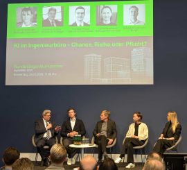 Diskussion beim Bundesingenieurkammer-Forum auf der digitalBAU 2026. © DIB 