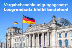 Bundestag beschließt Vergabebeschleunigungsgesetz: Losgrundsatz bleibt bestehen