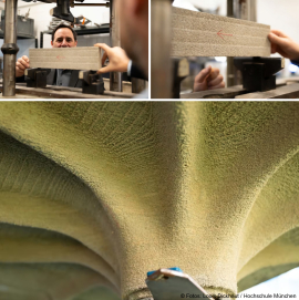 Forschungsprojekt Innobau 3D der HS München: Großes Potential bei 3D-gedruckten Gebäuden. © Fotos: Louis Dickhaut / Hochschule München