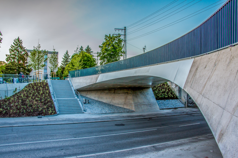 Mitgliederprojekt: Dynamische Formensprache - Fuß- und Radwegbrücke Offenbachstraße Nord in München