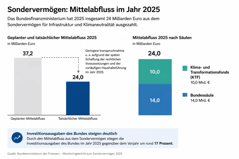 BMF-Monitoringbericht zum Sondervermögen: Mehr Transparenz und Investitionskontrolle