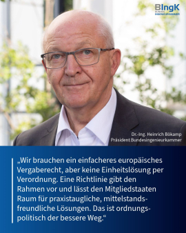 Dr.-Ing. Heinrich Bökamp, Präsident der Bundesingenieurkammer