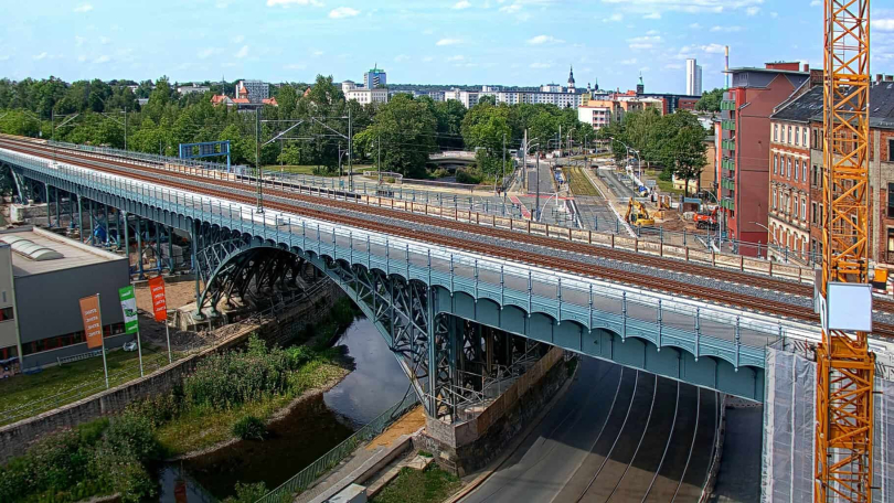 Chemnitzer Viadukt © DB AG/Baustellenkamera 