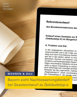 Bayern sieht Nachbesserungsbedarf bei Gesetzentwurf zum Gebäudetyp E. Grafik: StMB