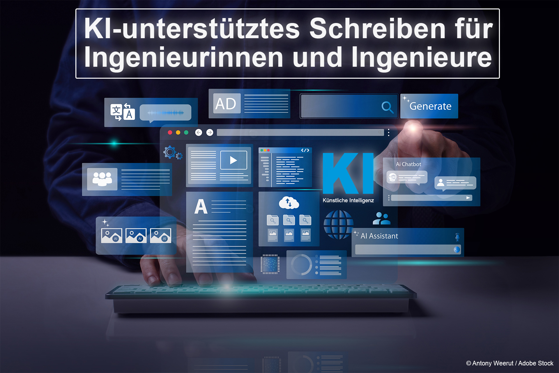 KI-unterstütztes Schreiben für Ingenieurinnen und Ingenieure. Grafik: © Antony Weerut / Adobe Stock