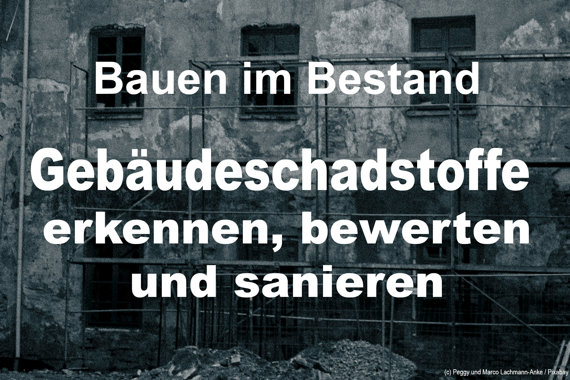 Bauen im Bestand – Gebäudeschadstoffe erkennen, bewerten und sanieren