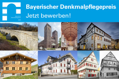 Bayerischer Denkmalpflegepreis 2024: Bis 15. März 2024 Projekt einreichen!
